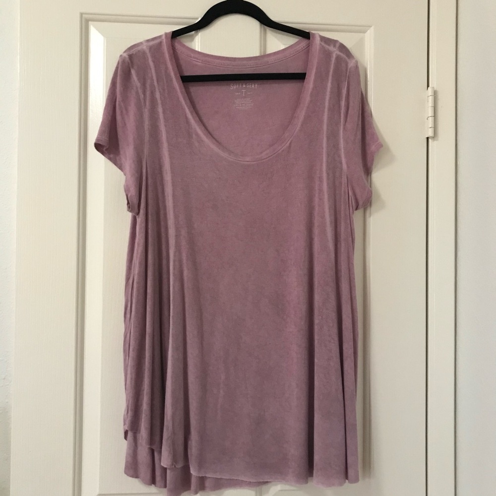 American Eagle Purple Short Sleeve Top